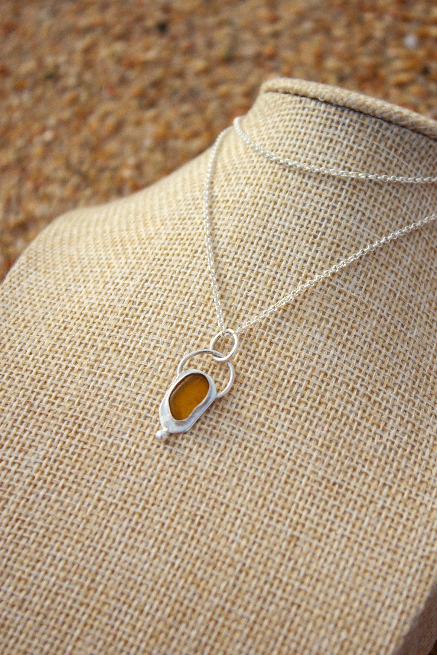 Colgante Sea Glass ámbar