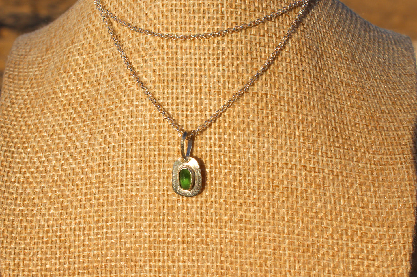 Colgante seaglass verde mini