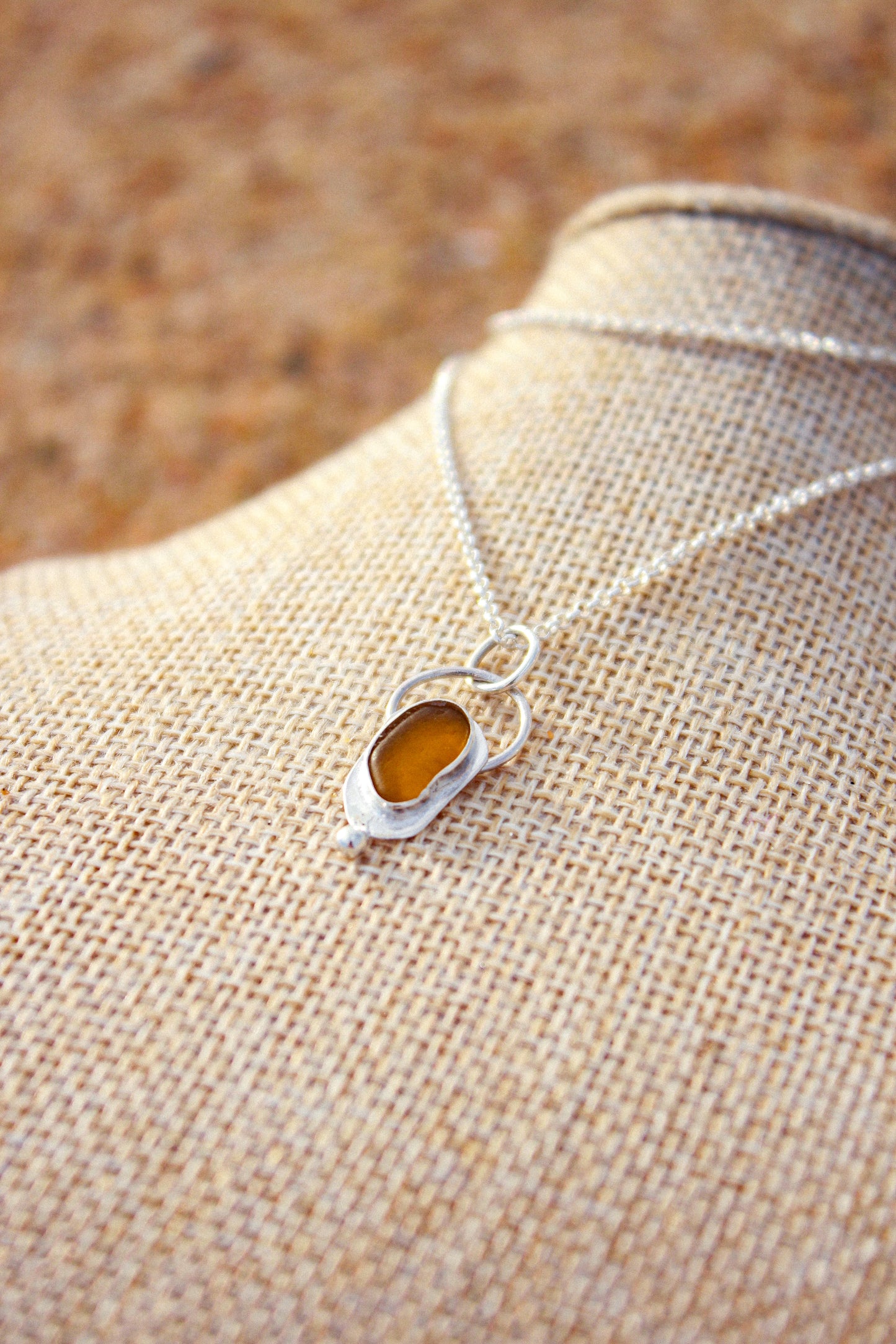 Colgante Sea Glass ámbar