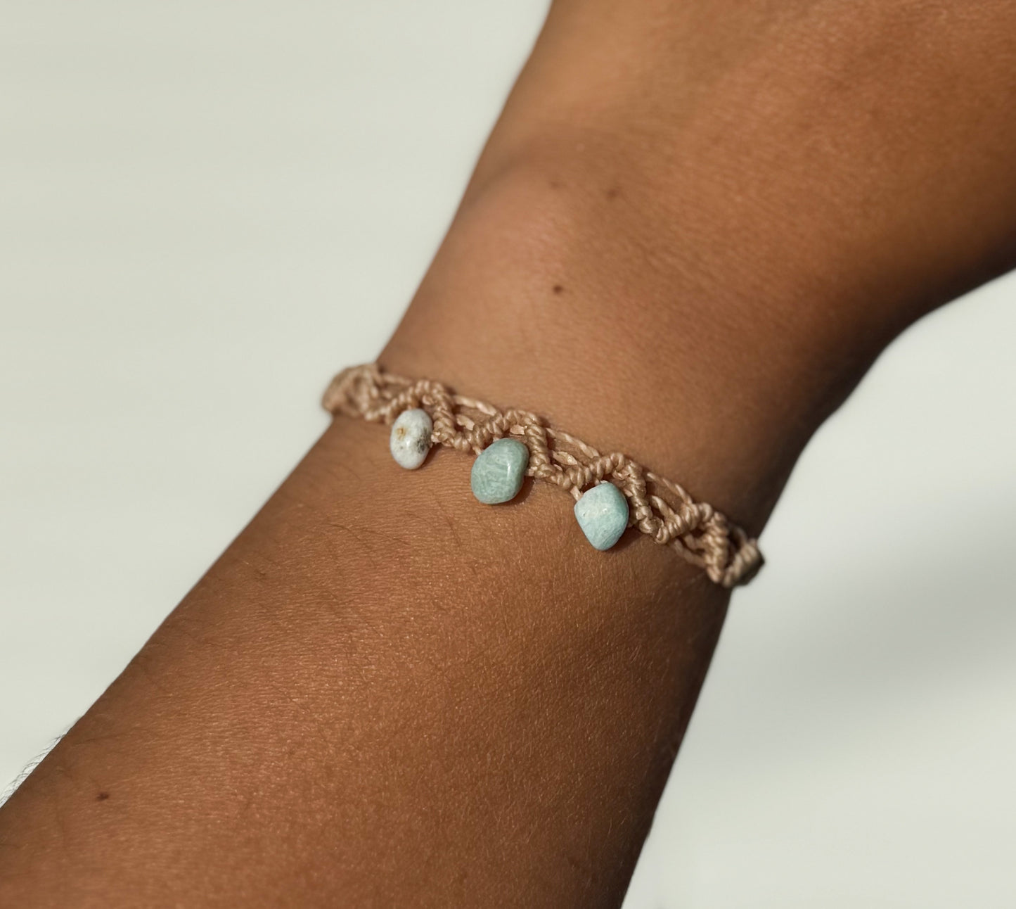 Pulsera de Macramé con Amazonitas