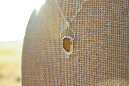 Colgante Sea Glass ámbar