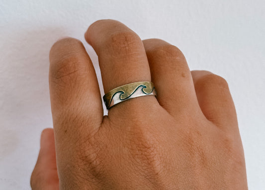 Anillo OLAS con bronce