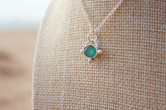 Colgante Sea Glass verde agua