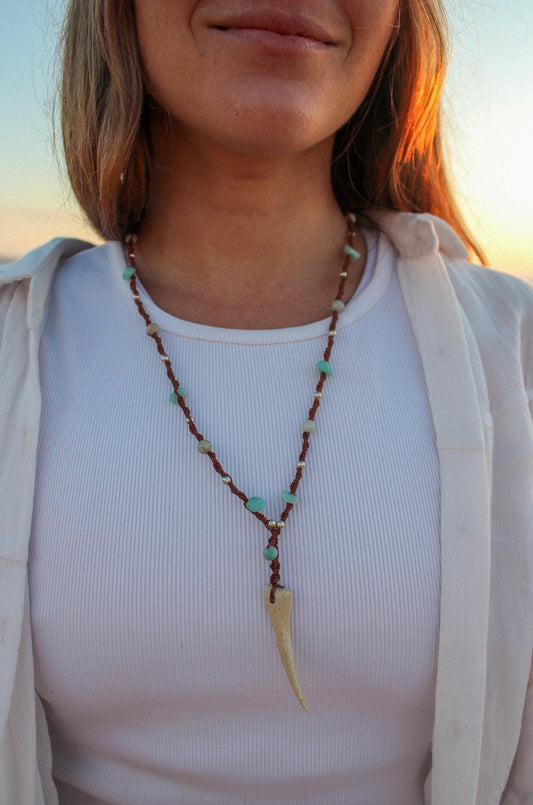 Collar COLMILLO con Amazonita
