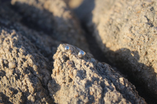 Anillo bolas de plata