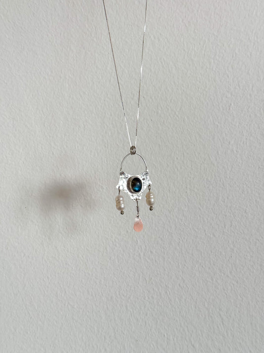 Colgante Perlas y Labradorita