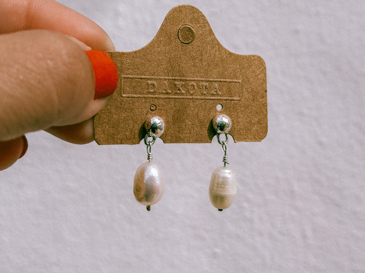 Aros TACHAS con perlas